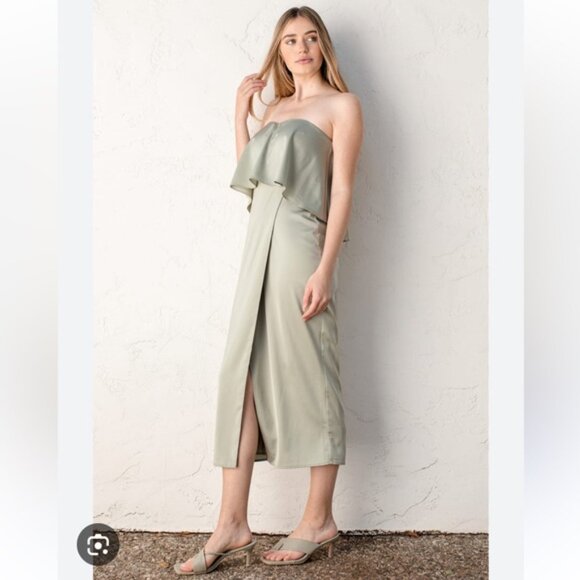 Lulus Class + Charisma Sage Dress - Picture 4 of 4